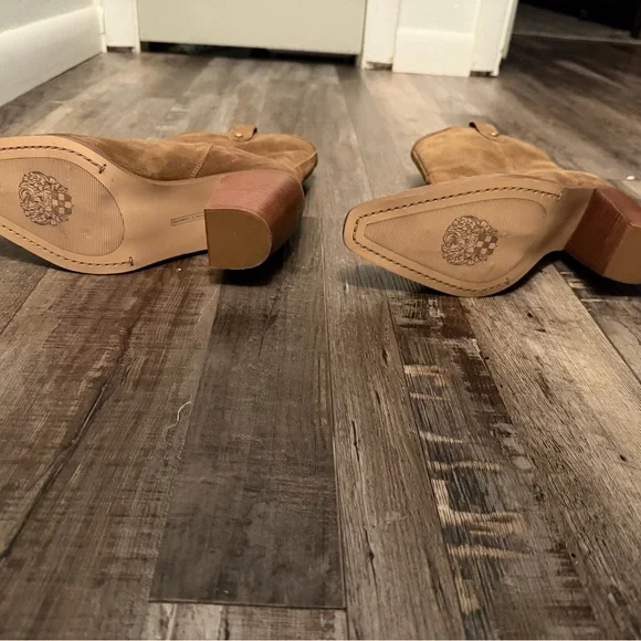 Women's Tan Suede Cowboy boot - Picture 2 of 2